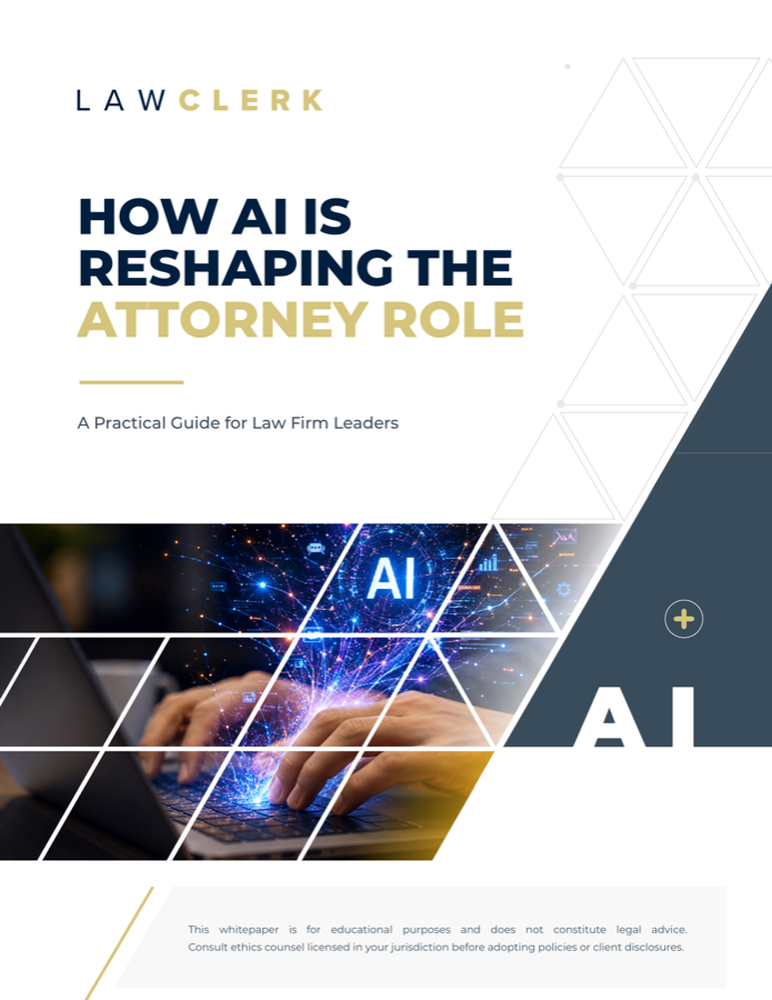 Cover of the How AI Is Reshaping the Attorney Role whitepaper