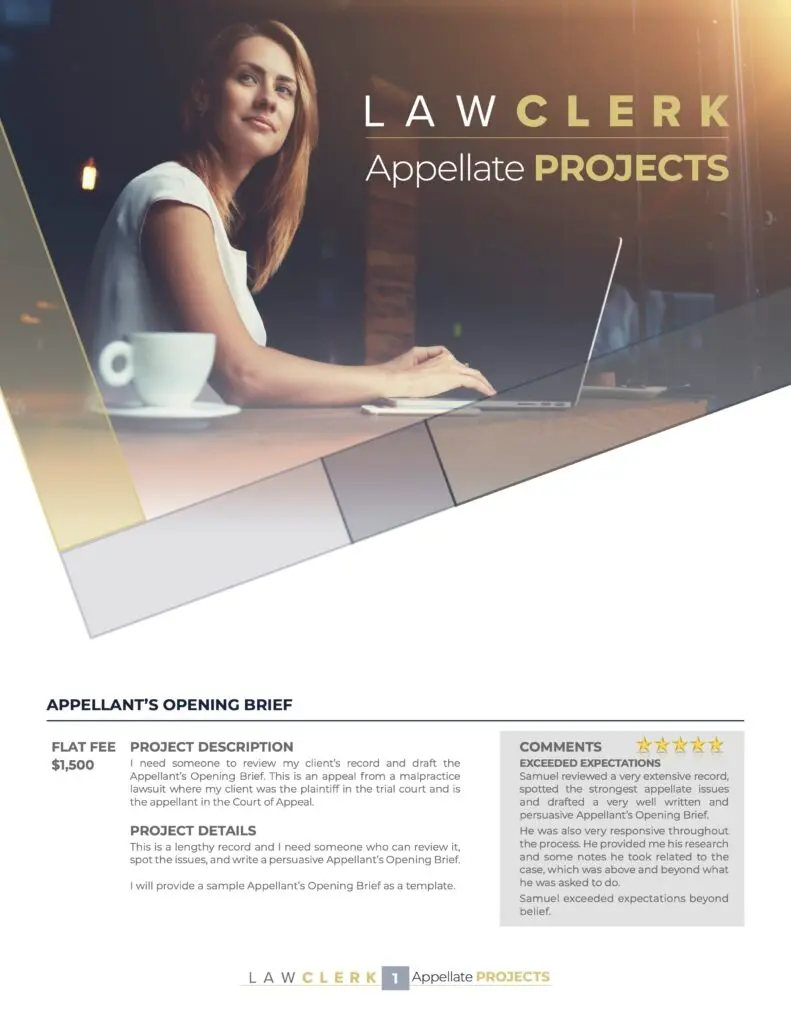 Preview of the Appellate Sample Projects sample projects