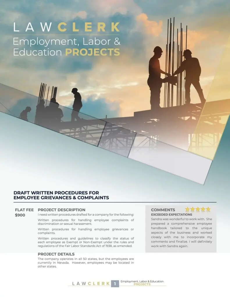 Preview of the Employment, Labor & Education Sample Projects sample projects