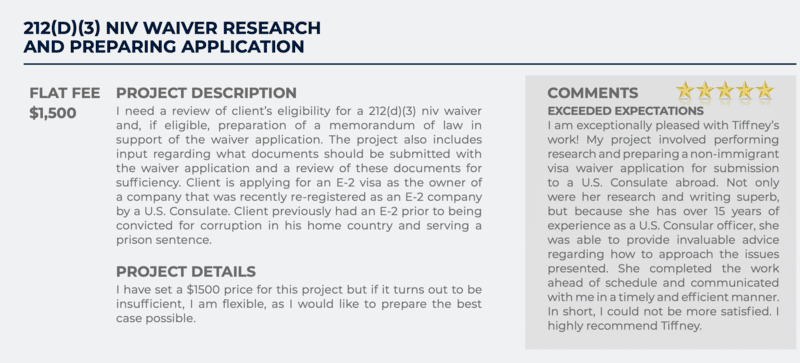 legal research project examples